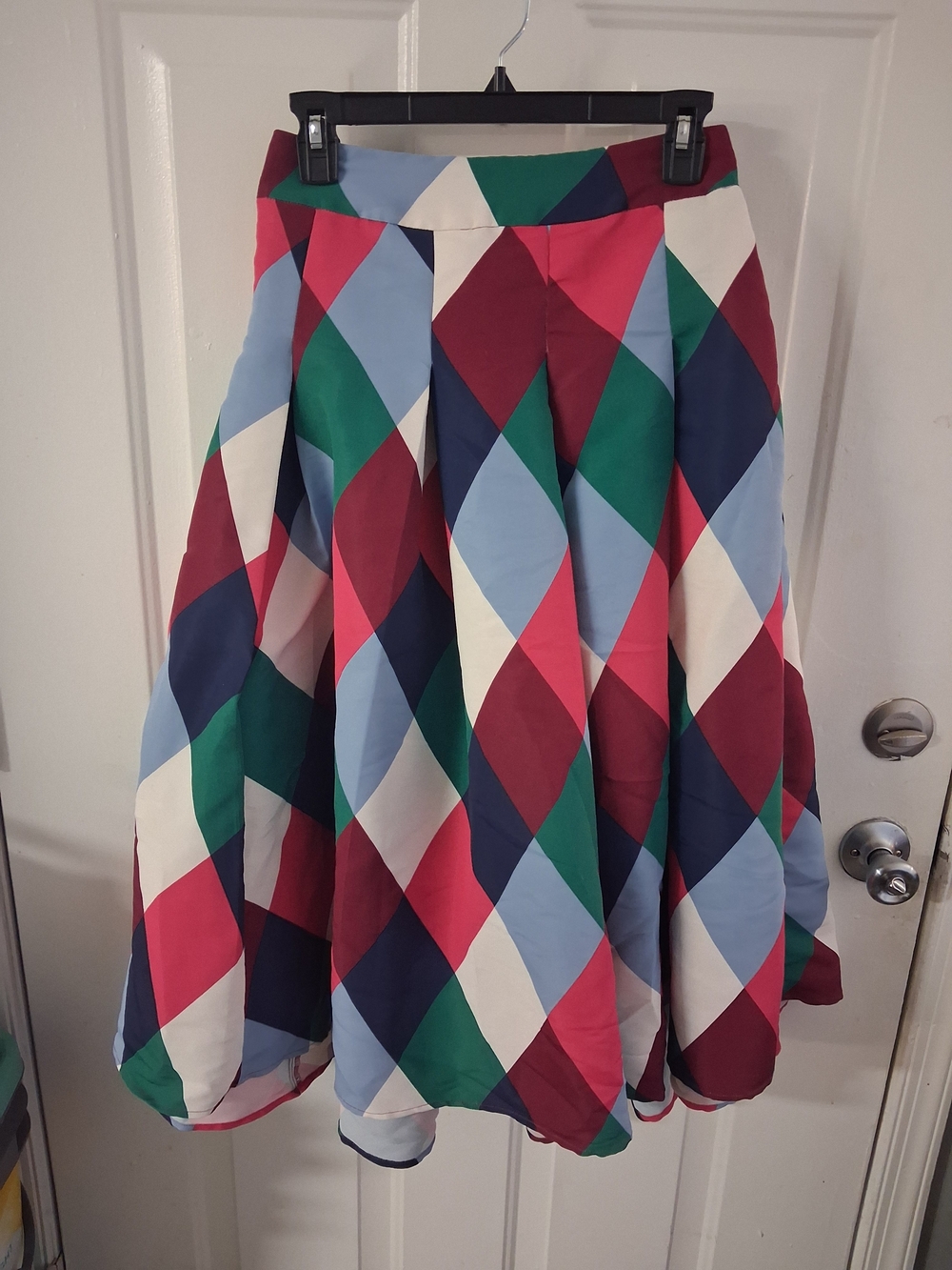 TORRID Belle IsleMulticolor Diamond-Print Pleated Midi Skirt